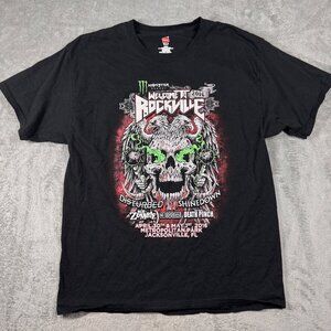 Welcome To Rockville 2016 Concert Tee Black Disturbed Shinedown Men's L